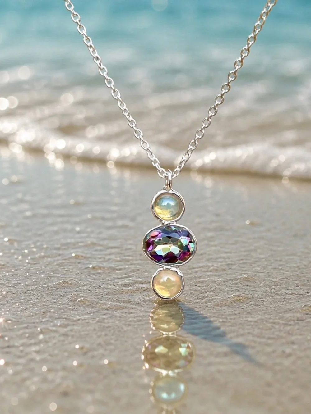 NEW! Ethiopian Opal & Topaz Necklace